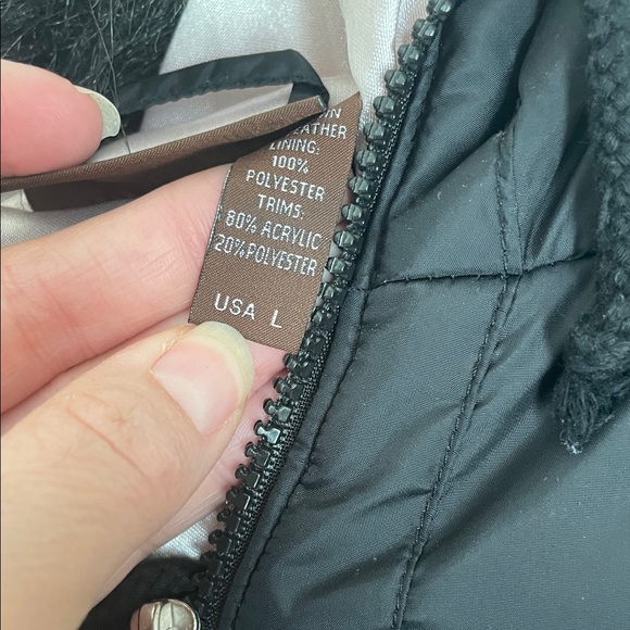 Black JLo Puff Jacket with Fur Trim - Picture 4 of 11